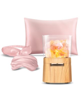 Lomi - Wireless Bluetooth Speaker Lamp with Himalayan Salt + Satin Sleep Kit
