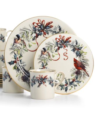 Lenox Winter Greetings 12-Piece Dinnerware Set - Macy's