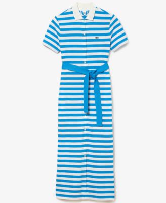 lacoste striped polo dress