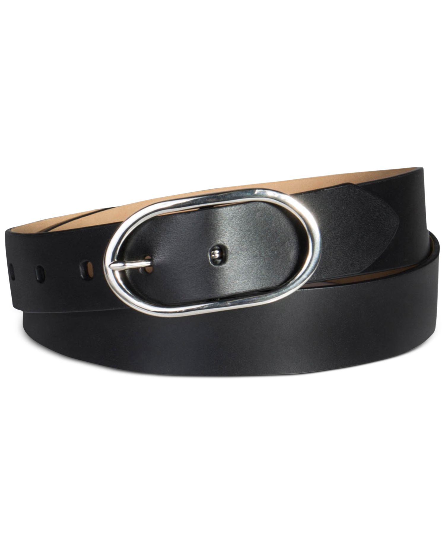 Women's Oval Center Bar Buckle Dress Belt