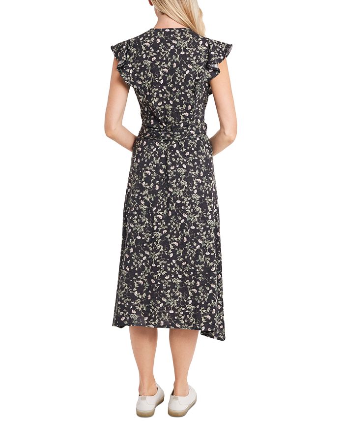 CeCe Floral-Print Tie-Waist Dress & Reviews - Dresses - Women - Macy's