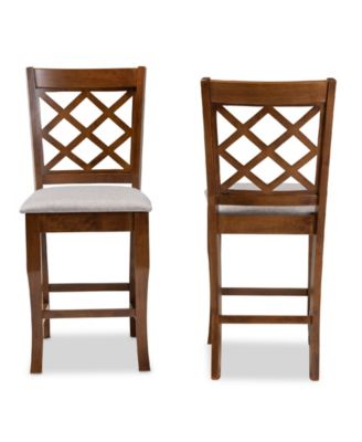 Aria Modern and Contemporary Fabric Upholstered 2 Piece Counter Height Pub Chair Set