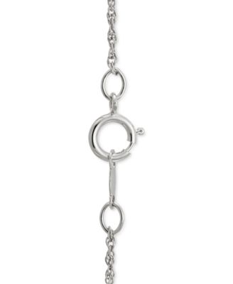 Diamond Heart Mom 18" Pendant Necklace (1/10 ct. t.w.) in Sterling Silver and 14K Rose Gold-Plate