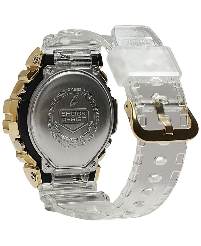 G-Shock - Men's Digital Clear Resin Strap Watch 49.7mm