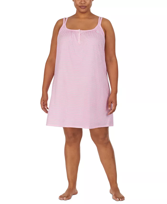 Cotton Knit Double-Strap Nightgown - thumbnail 6