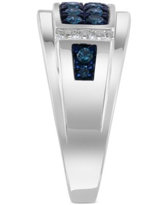 EFFY&reg; Men's Diamond (3/4 ct. t.w.) Ring in 14k Gold (Also in Sapphire)
