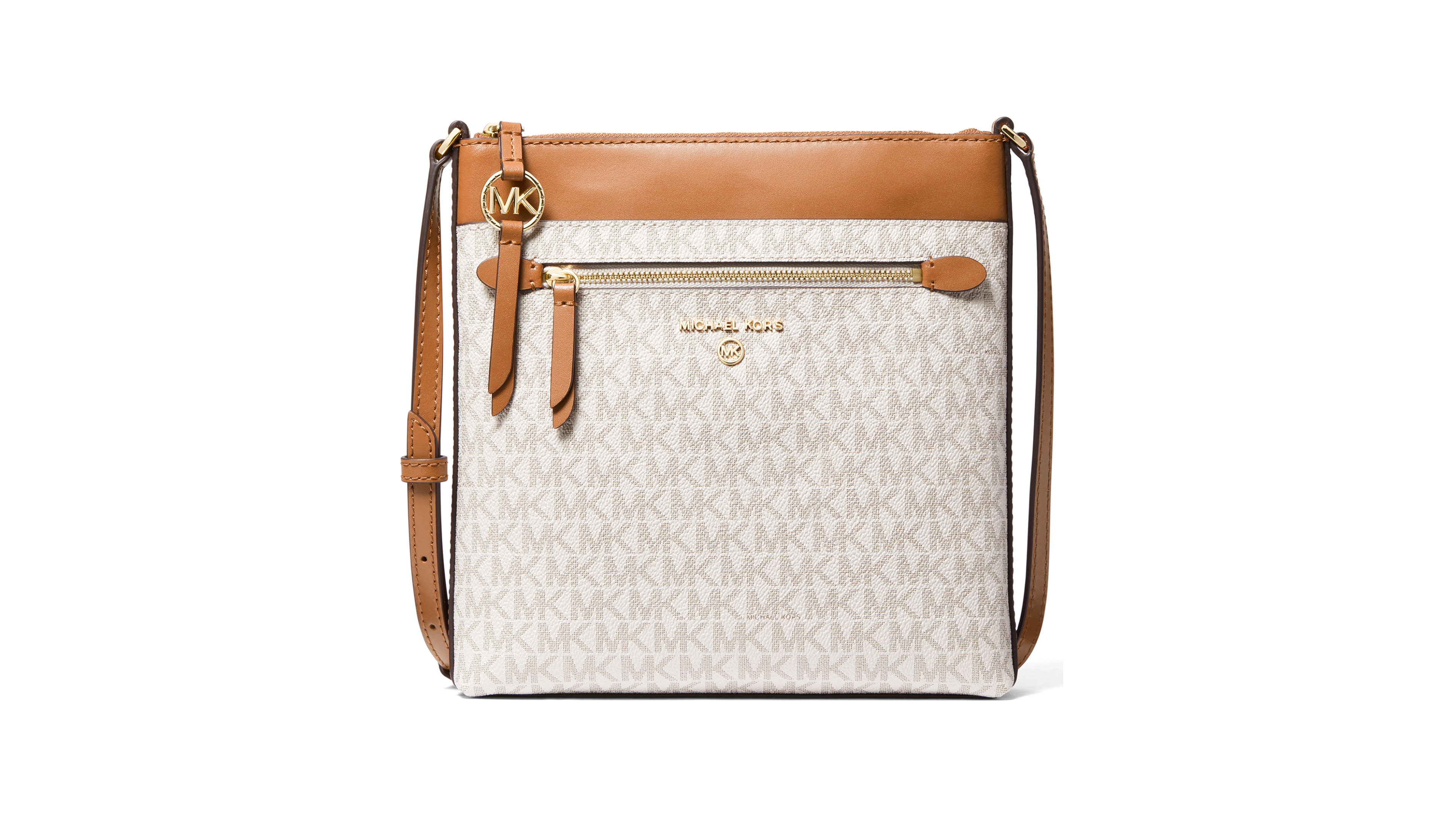 Logo Jet Set Charm Small North South Flat Crossbody