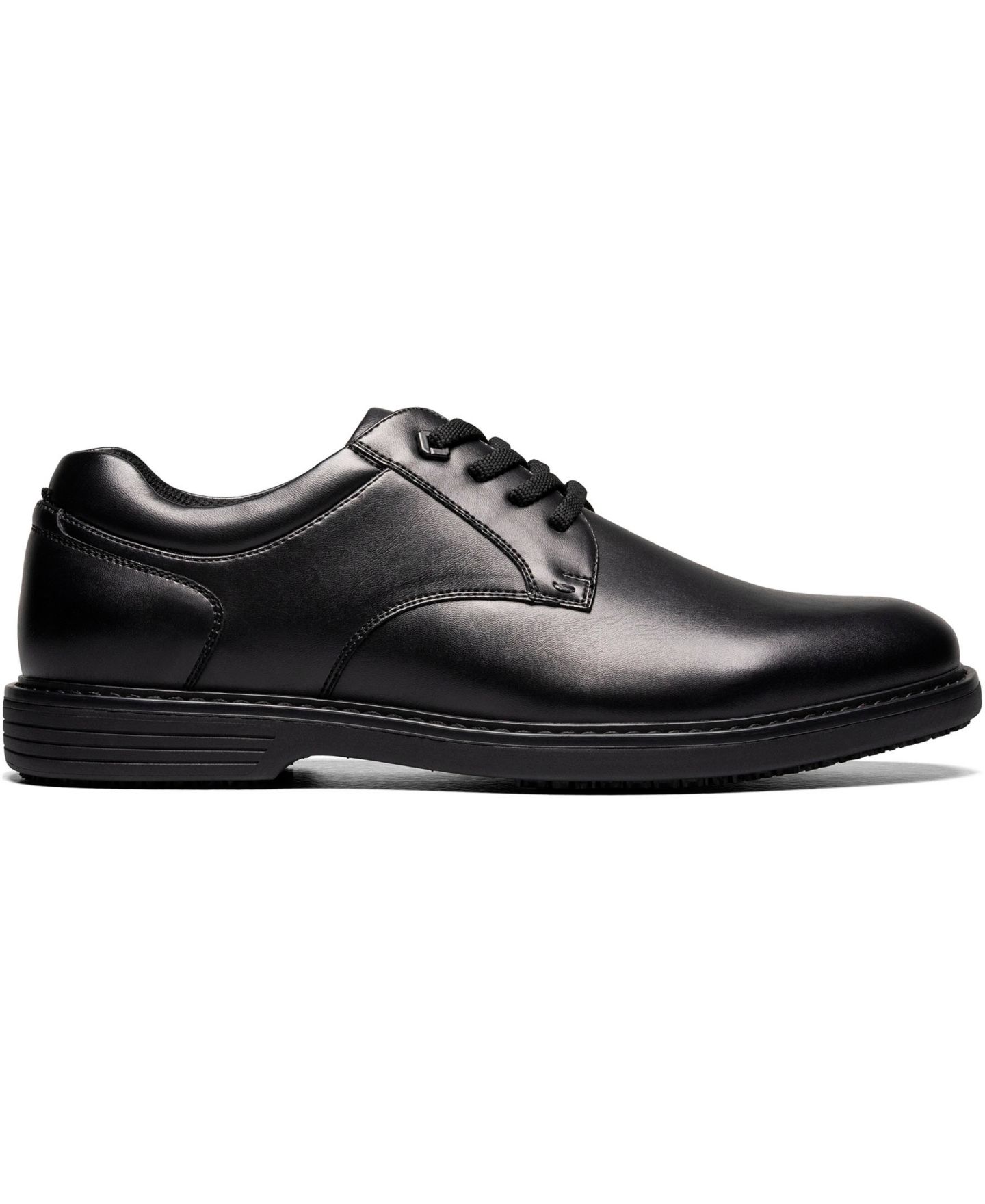 Мужские туфли Nunn Bush Wade Plain Toe Slip Resistant Oxford, цвет: Чёрный — фото 2