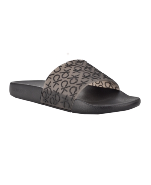Calvin Klein C Malva Logo Slide In Black