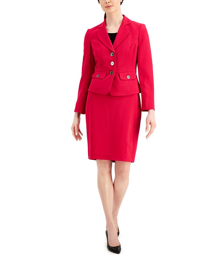 Le Suit Notched-Lapel Skirt Suit & Reviews - Wear to Work - Women - Macy's