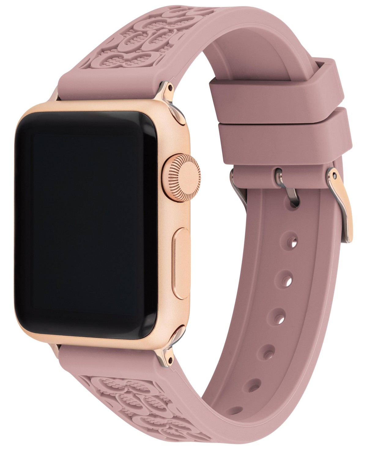 Ремешок COACH для Apple Watch 38/40/41 мм, розовый силикон — фото 4