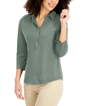 Charter Club Cotton Polo Top Created for Macy's
