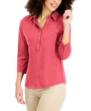 Charter Club Cotton Polo Top Created for Macy's