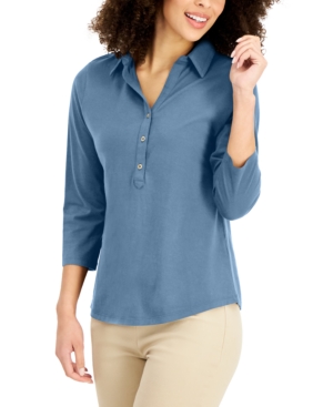 Charter Club Cotton Polo Top Created for Macy's