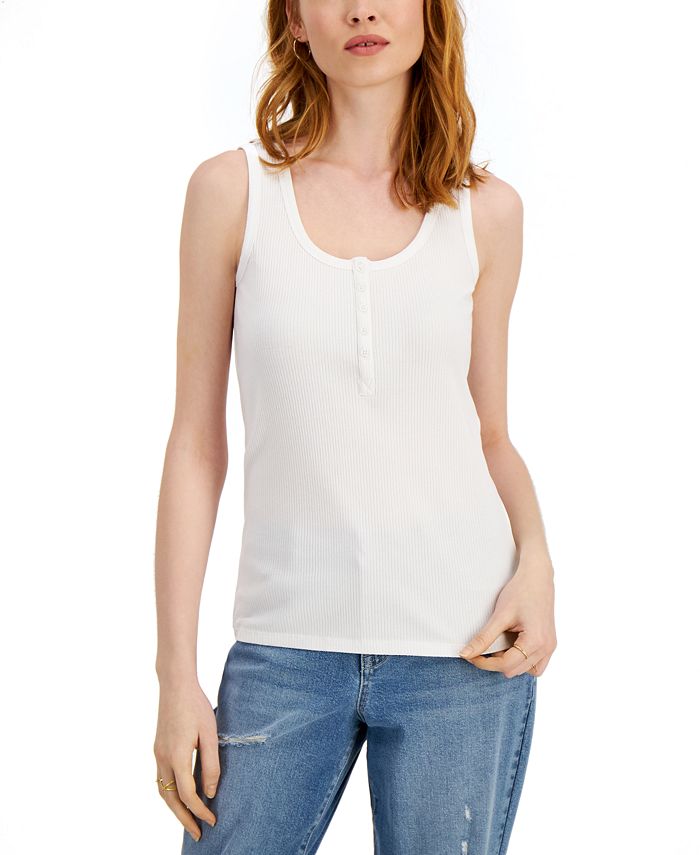 Style & Co Henley Tank Top, Created for Macy's - Macy's