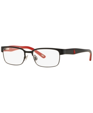 Polo Prep Pp8036 Unisex Rectangle Eyeglasses In Matte Blac