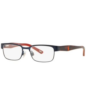 Polo Prep Pp8036 Unisex Rectangle Eyeglasses In Dark Blue