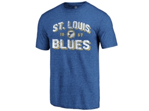 Authentic Nhl Apparel Men's St Louis Blues Tri-Blend Origins T-Shirt