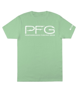 Columbia Men's PFG Hooks Short Sleeve T-Shirt Light Green