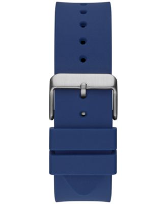 Men's Blue Silicone Strap Watch 43mm