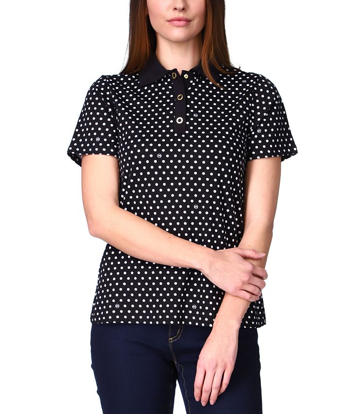 Michael kors polo on sale womens black