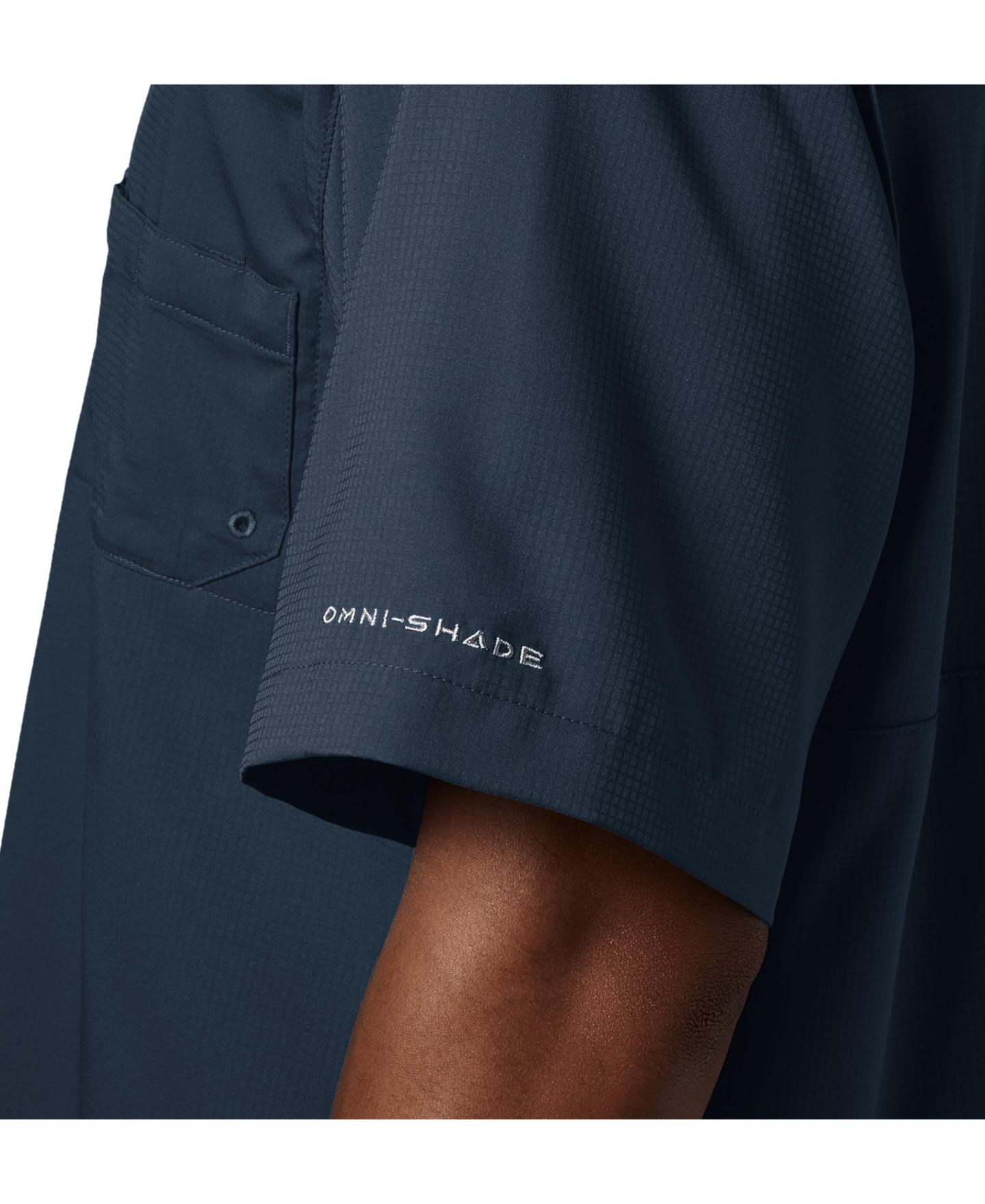 Мужская рубашка Columbia Tamiami II Short-Sleeve, цвет: Тёмно-синий — фото 3