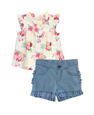 Baby Girls Flutter Tank Top and Short Set