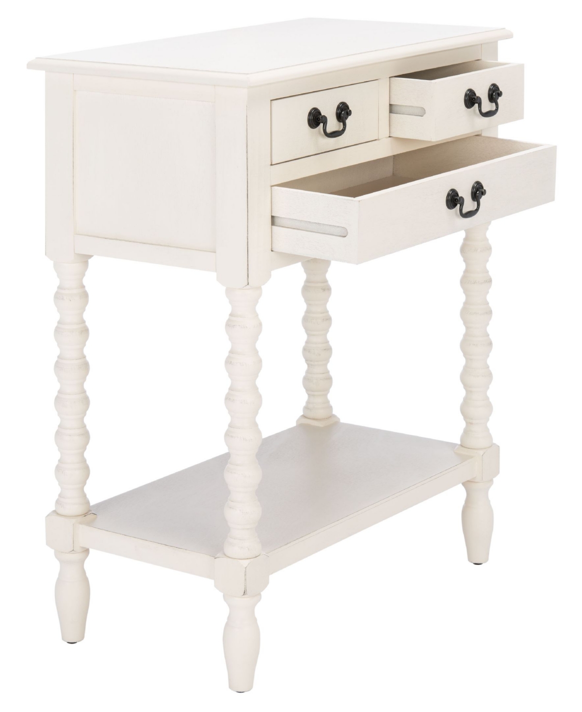 Safavieh Couture Athena 3 Drawer Console Table In White