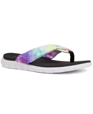 Sugar Women's Rumor Flip Flop Sandals Women's Shoes In Multi Tie Dye
