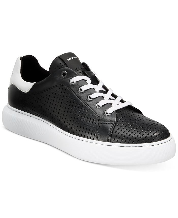 Karl Lagerfeld Men's Perforated Leather Sneakers - Macy's