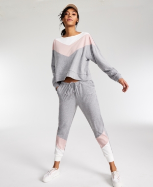 Jenni Chevron Stripe Loungewear Set Created for Macy's