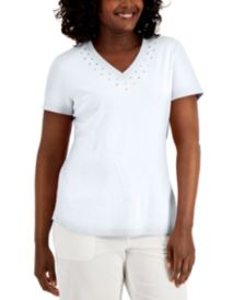 macys white t shirts
