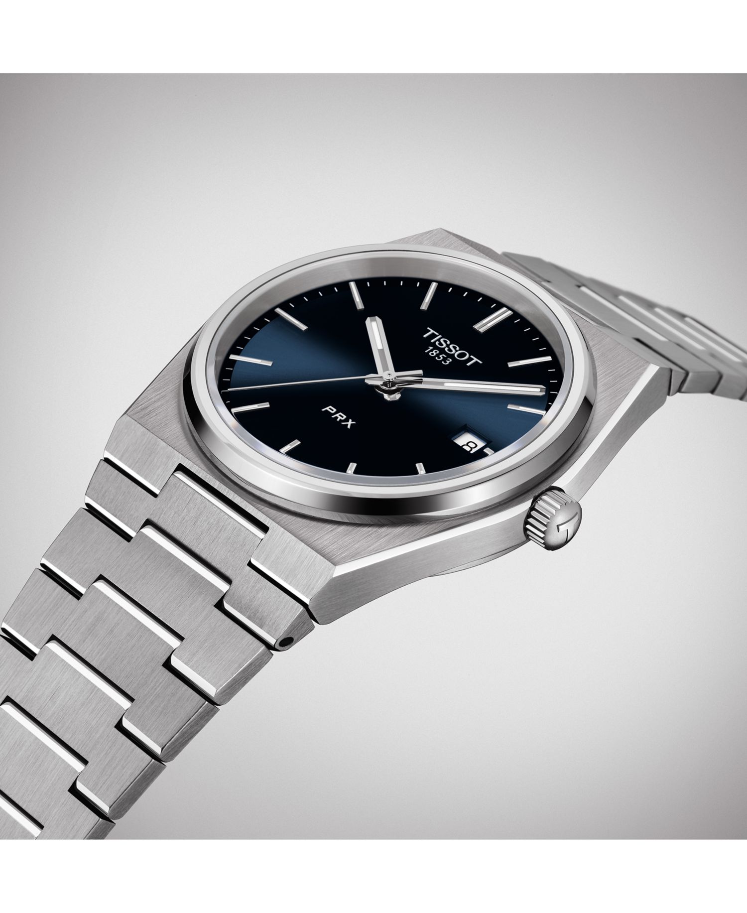 Men's Swiss PRX Stainless Steel Bracelet Watch 40mm