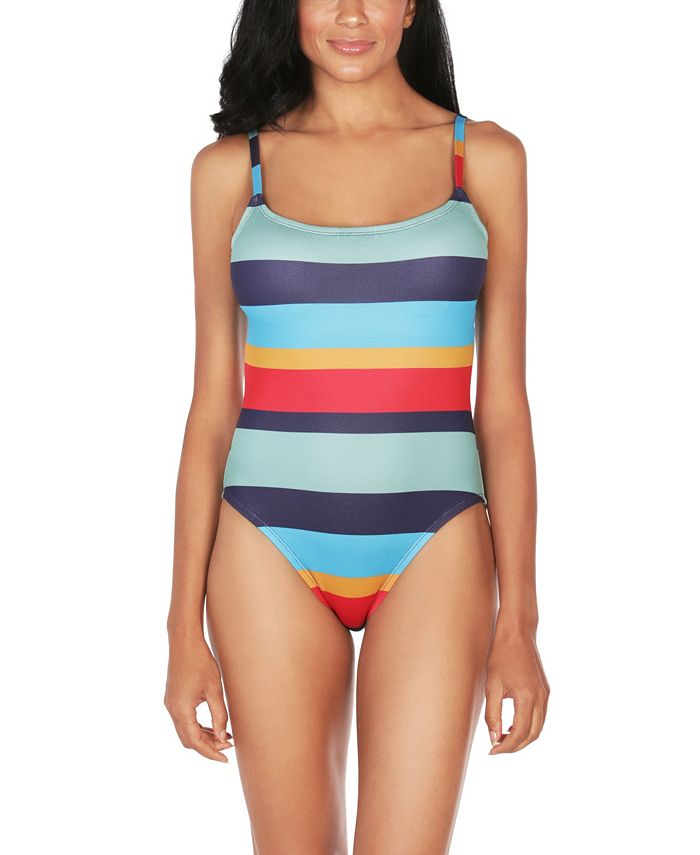Sperry Striped Adjustable One Piece Swimsuit Macy s
