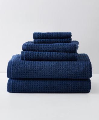 Tommy Bahama Home Northern Pacific Quick Dry Towel Set, 6 Piece - Dark Blue, Towel Set