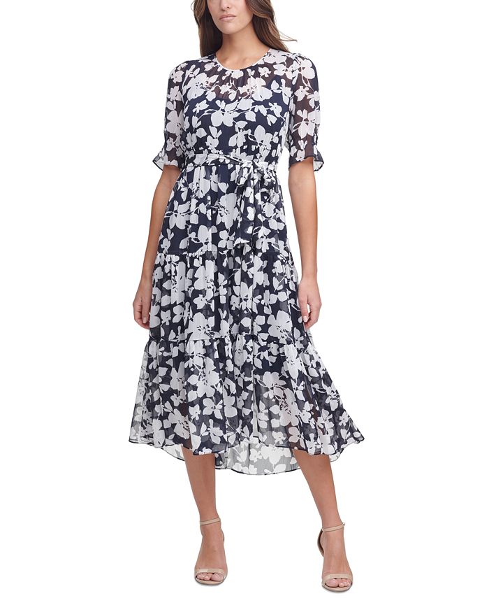 Tommy Hilfiger Sunday Floral-Print Maxi Dress & Reviews - Dresses ...