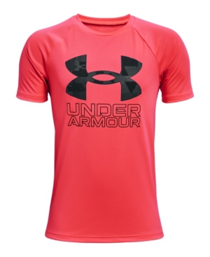 Big Boys Ua Tech Hybrid Print Fill Short Sleeve T-shirt