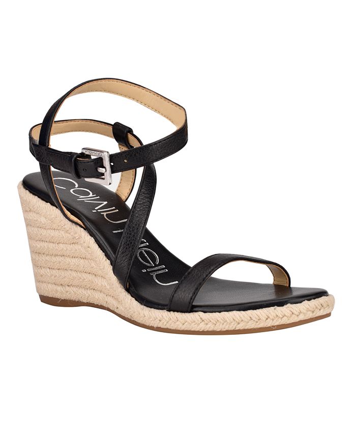 Calvin Klein Women's Betsy Strappy Espadrille Wedge Sandals & Reviews -  Sandals - Shoes - Macy's