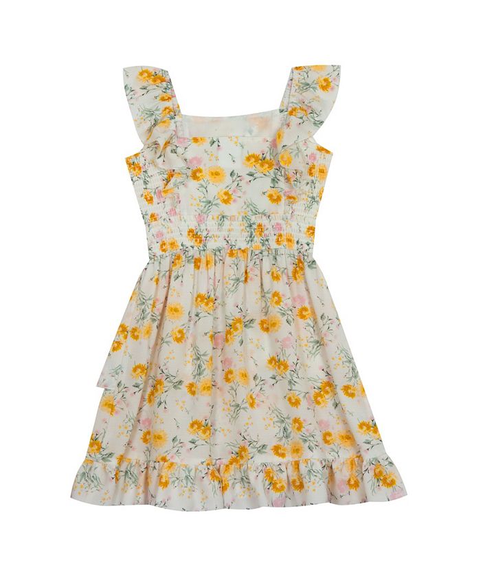 Rare Editions Little Girls Printed Cotton Dress - Macy's