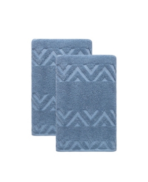 Ozan Premium Home Turkish Cotton Sovrano Collection Luxury Bath Towels, Set Of 2 In Blue