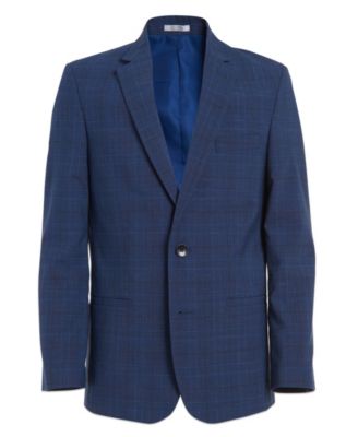 Calvin Klein - Big Boys Stretch Textured Plaid Jacket