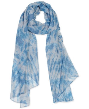 Calvin Klein Tie-Dyed Logo Chiffon Scarf