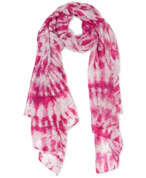 Calvin Klein Tie-Dyed Logo Chiffon Scarf