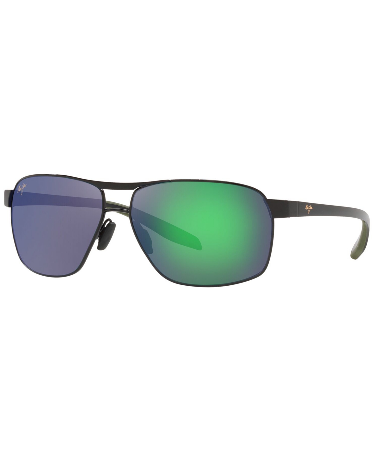Men's Polarized Sunglasses, The Bird 62 - BLACK/GREEN MIRROR POLAR