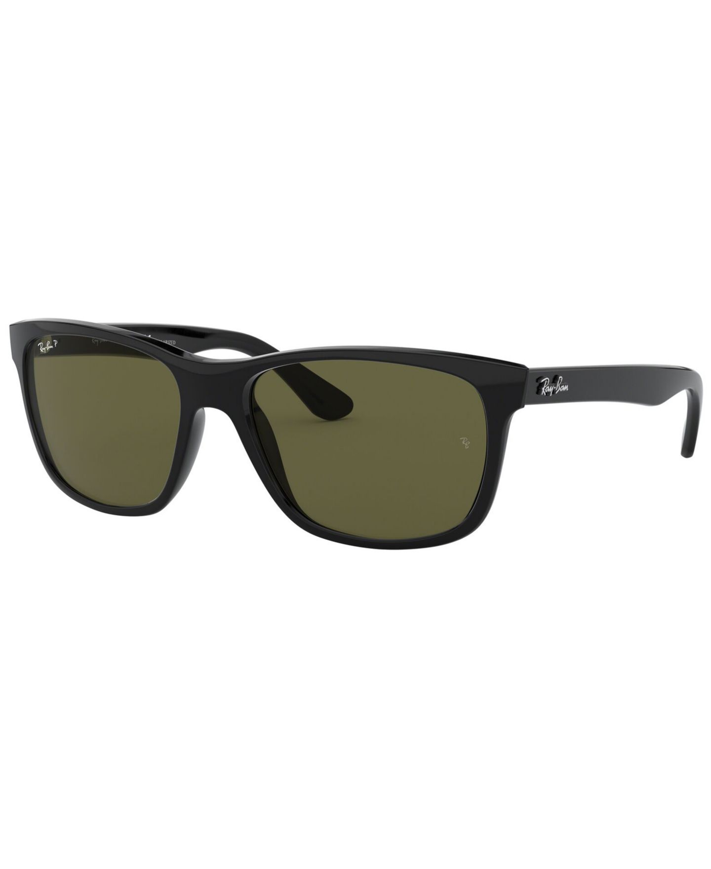 Женские солнцезащитные очки Ray-Ban Polarized Sunglasses, RB4181, цвет: Чёрный / Зелёный — фото 2