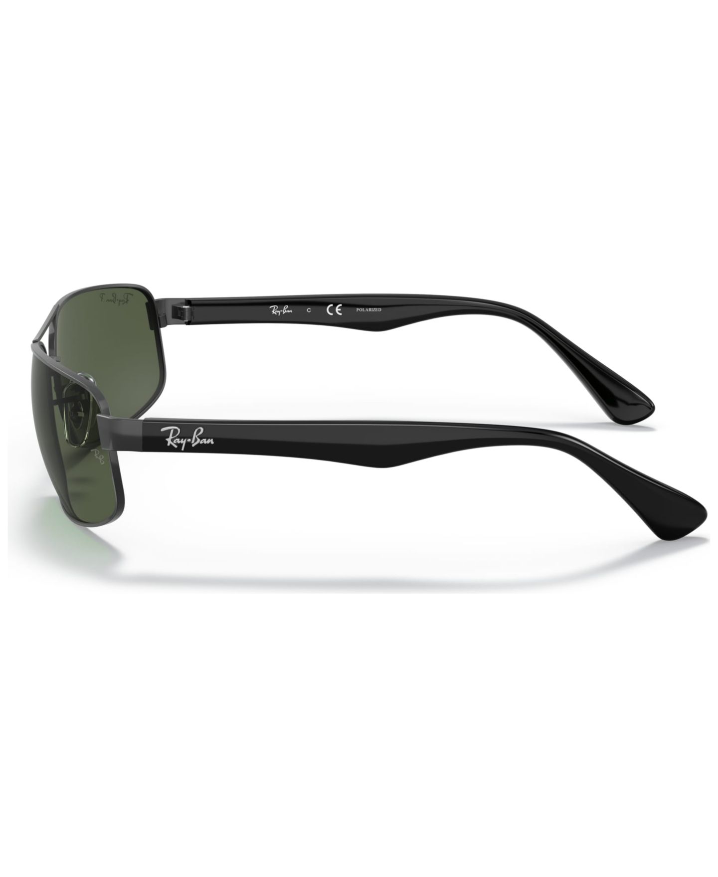 Женские солнцезащитные очки Ray-Ban Polarized Sunglasses, RB3445, цвет: Чёрный / Серый — фото 2