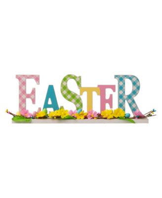 16''L Wooden "EASTER" Table Decor