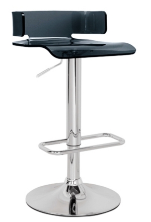 Shop Acme Furniture Rania Swivel Adjustable Stool In Gray And Chrome