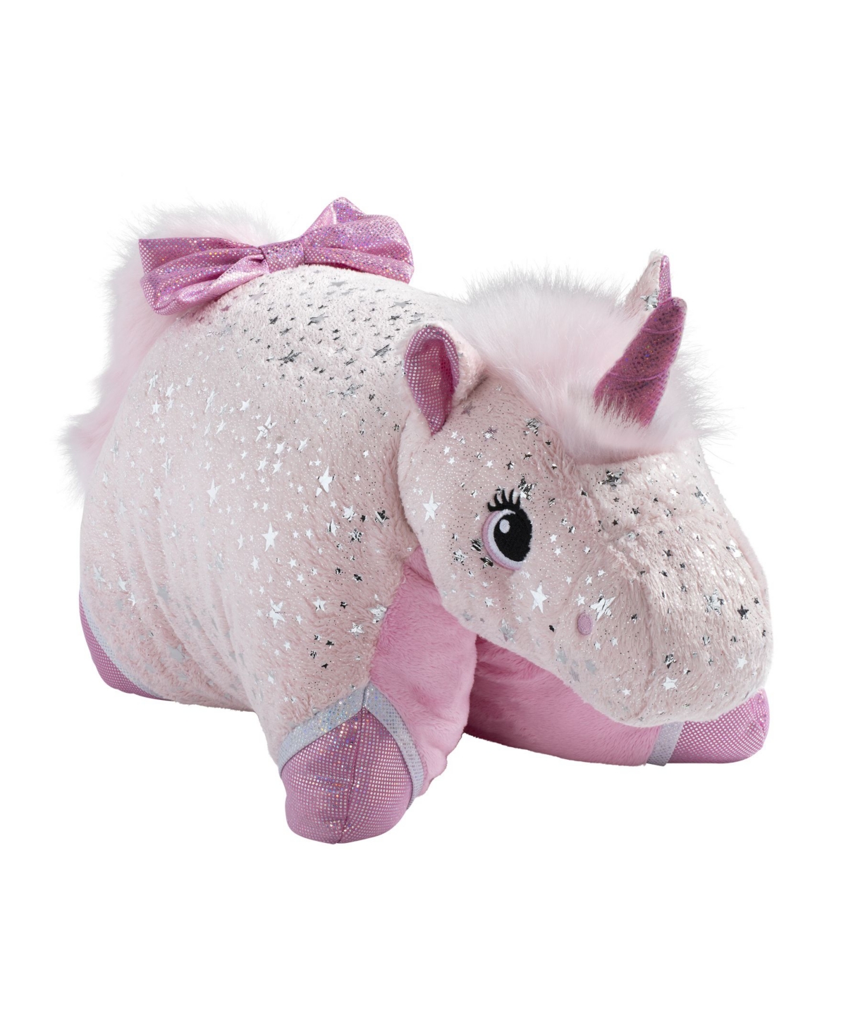 Pillow Pets Kids' Signature Sparkly Unicorn Stuffed Animal Plush Toy In Pink