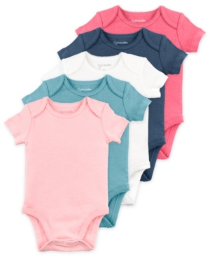 Mac & Moon Baby Girl Short Sleeve Bodysuits 5 Pack
